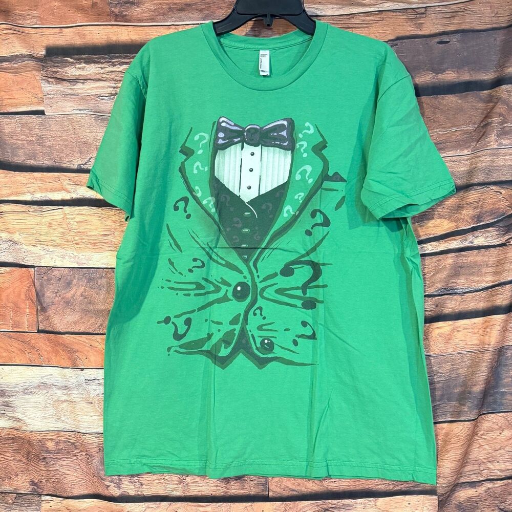 American Apparel T-Shirt Men's Green XL Riddler Batman Comic Graphic Cotton